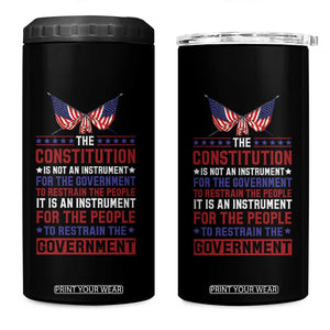 American Patriotism 4 in 1 Can Cooler Tumbler The Constitution Is An Instrument TS09 One Size: 16 oz Black Print Your Wear