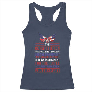 American Patriotism Racerback Tank Top The Constitution Is An Instrument TS09 Navy Print Your Wear