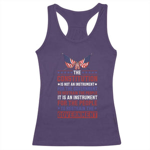 American Patriotism Racerback Tank Top The Constitution Is An Instrument TS09 Purple Print Your Wear
