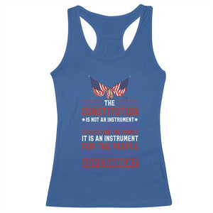 American Patriotism Racerback Tank Top The Constitution Is An Instrument TS09 Royal Blue Print Your Wear