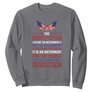 American Patriotism Sweatshirt The Constitution Is An Instrument TS09 Charcoal Print Your Wear