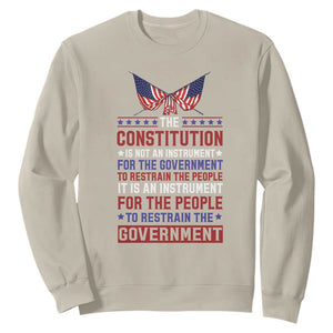 American Patriotism Sweatshirt The Constitution Is An Instrument TS09 Sand Print Your Wear