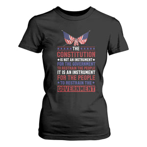American Patriotism T Shirt For Women The Constitution Is An Instrument TS09 Black Print Your Wear