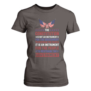 American Patriotism T Shirt For Women The Constitution Is An Instrument TS09 Dark Chocolate Print Your Wear