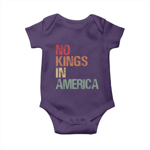Retro No Kings in America Baby Onesie TS09 Purple Print Your Wear