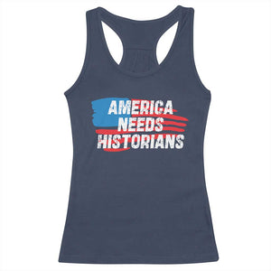America Needs Historians Racerback Tank Top TS09 Navy Print Your Wear