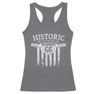 Historic Route 66 Highway Racerback Tank Top Main Street Of America TS09 Charcoal Print Your Wear