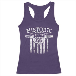 Historic Route 66 Highway Racerback Tank Top Main Street Of America TS09 Purple Print Your Wear