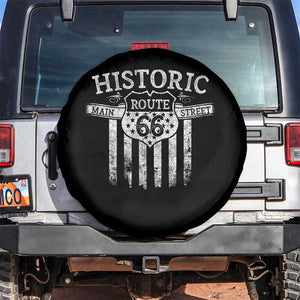Historic Highway Mother Road 66 Spare Tire Cover Main Street Of America TS09 No hole Black Print Your Wear