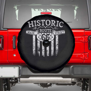 Historic Route 66 Highway Spare Tire Cover Main Street Of America TS09 Black Print Your Wear