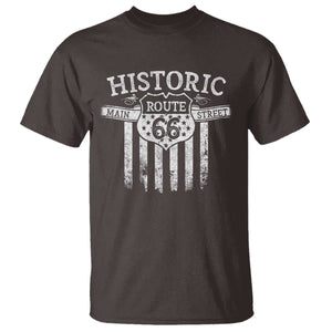 Historic Route 66 Highway T Shirt Main Street Of America TS09 Dark Chocolate Print Your Wear