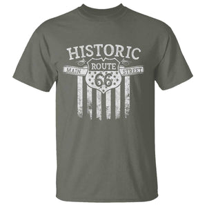 Historic Highway Mother Road 66 T Shirt Main Street Of America TS09 Military Green Print Your Wear