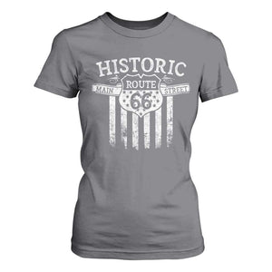 Historic Highway Mother Road 66 T Shirt For Women Main Street Of America TS09 Charcoal Print Your Wear