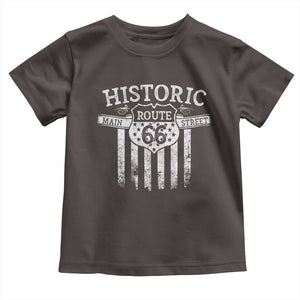 Historic Route 66 Highway Toddler T Shirt Main Street Of America TS09 Dark Chocolate Print Your Wear