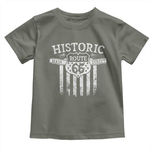Historic Route 66 Highway Toddler T Shirt Main Street Of America TS09 Military Green Print Your Wear