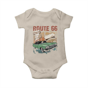 Historic Highway Mother Road 66 Baby Onesie Main Street Of America Vintage Car TS09 Sand Print Your Wear