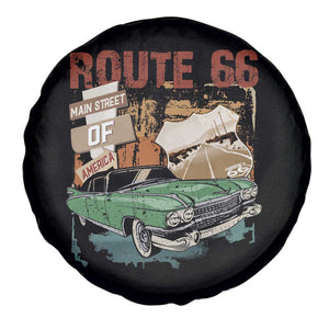Historic Route 66 Highway Spare Tire Cover Main Street Of America Vintage Car TS09 Print Your Wear