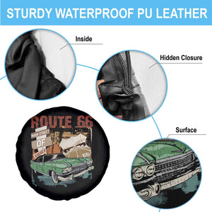 Historic Route 66 Highway Spare Tire Cover Main Street Of America Vintage Car TS09 Print Your Wear