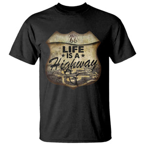Life Is A Highway Road Trip T Shirt TS09 Black Print Your Wear