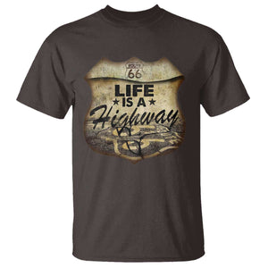 Life Is A Highway Road Trip T Shirt TS09 Dark Chocolate Print Your Wear