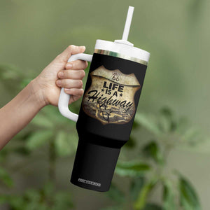 Life Is A Highway Road Trip Tumbler With Handle TS09 Print Your Wear