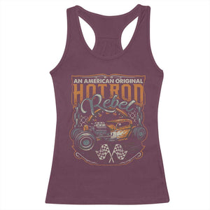 Vintage Hotrod Hot Rodder Racerback Tank Top TS09 Maroon Print Your Wear