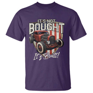 Vintage Hotrod Hot Rodder T Shirt It's Not Bought It's Built TS09 Purple Print Your Wear
