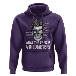 WTF Is A Kilometer Hoodie Funny Skull American Joke Patriotic TS09 Purple Print Your Wear