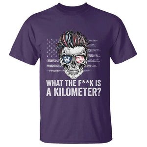 WTF Is A Kilometer T Shirt Funny Skull American Joke Patriotic TS09 Purple Print Your Wear