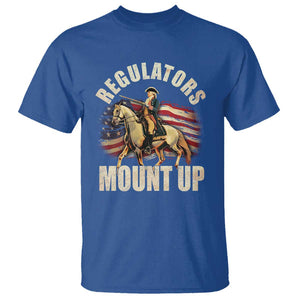 Funny George Washington T Shirt Regulators Mount Up Riding Horse 4th Of July TS09 Royal Blue Print Your Wear