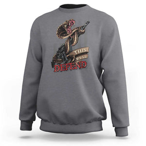 American Patriotic This We'll Defend Sweatshirt TS09 Charcoal Print Your Wear