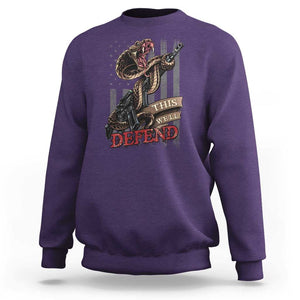 American Patriotic This We'll Defend Sweatshirt TS09 Purple Print Your Wear