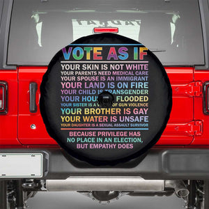 Vote As If Your Skin Is Not White Human Rights LGBT Support Spare Tire Cover TS09 Black Print Your Wear