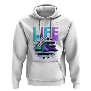 Suicide Prevention Hoodie Choose Life Sunflower American Flag TS09 White Print Your Wear