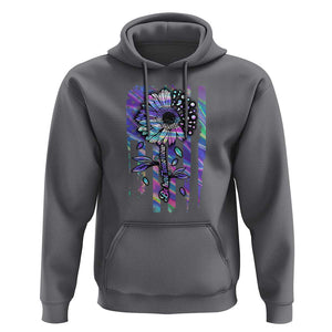 Suicide Prevention Hoodie Be Here Tomorrow Semicolon Sunflower American Flag TS09 Charcoal Print Your Wear