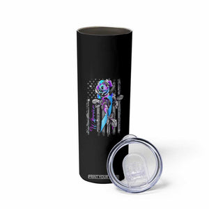 Suicide Prevention Skinny Tumbler Warrior Rose American Flag TS09 Print Your Wear