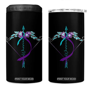 Suicide Prevention Arrow Warrior 4 in 1 Can Cooler Tumbler TS09 One Size: 16 oz Black Print Your Wear