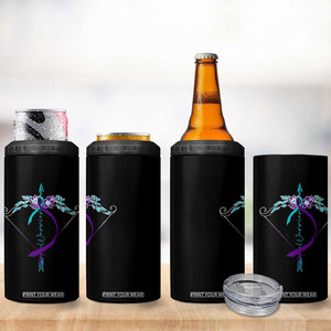 Suicide Prevention Arrow Warrior 4 in 1 Can Cooler Tumbler TS09 Print Your Wear