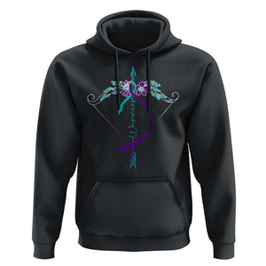Suicide Prevention Arrow Warrior Hoodie TS09 Black Print Your Wear