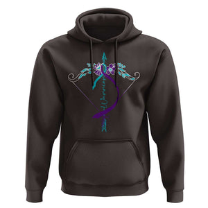 Suicide Prevention Arrow Warrior Hoodie TS09 Dark Chocolate Print Your Wear