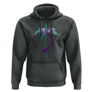 Suicide Prevention Arrow Warrior Hoodie TS09 Dark Heather Print Your Wear
