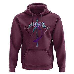 Suicide Prevention Arrow Warrior Hoodie TS09 Maroon Print Your Wear