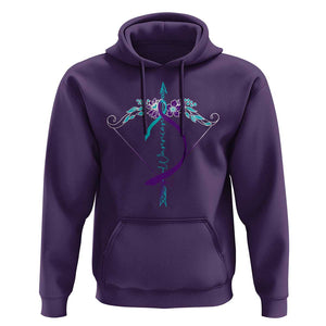 Suicide Prevention Arrow Warrior Hoodie TS09 Purple Print Your Wear