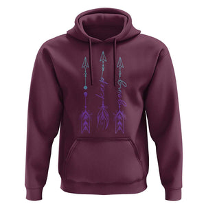 Suicide Prevention Arrow Semicolon Keep Going Hoodie TS09 Maroon Print Your Wear