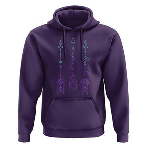 Suicide Prevention Arrow Semicolon Keep Going Hoodie TS09 Purple Print Your Wear