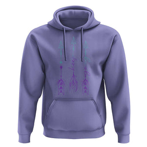 Suicide Prevention Arrow Semicolon Keep Going Hoodie TS09 Violet Print Your Wear