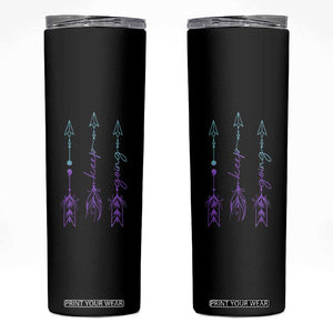Suicide Prevention Arrow Semicolon Keep Going Skinny Tumbler TS09 Black Print Your Wear