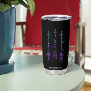 Suicide Prevention Arrow Semicolon Keep Going Tumbler Cup TS09 Print Your Wear