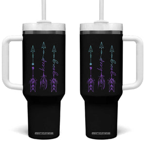 Suicide Prevention Arrow Semicolon Keep Going Tumbler With Handle TS09 One Size: 40 oz Black Print Your Wear