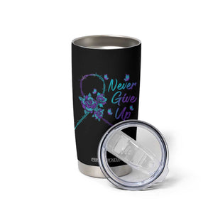 Suicide Prevention Roses Ribbon Never Give Up Tumbler Cup TS09 Print Your Wear